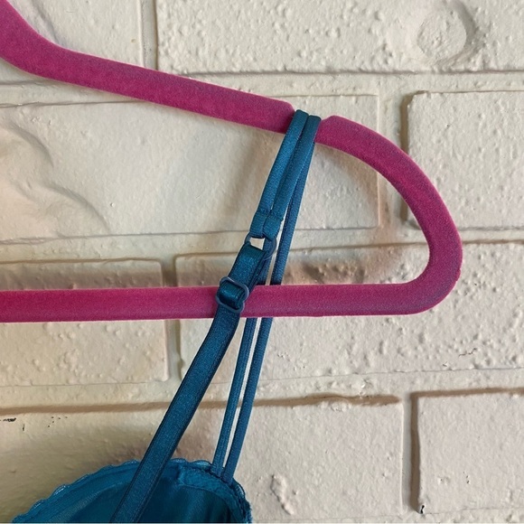 Victoria's Secret Vintage 80s Gold Label Green Lace French Cut Teddy Sz 36C - Picture 4 of 6